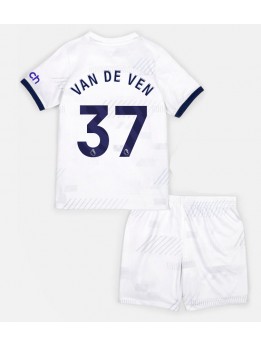 Billige Tottenham Hotspur Micky van de Ven #37 Hjemmedraktsett Barn 2023-24 Kortermet (+ Korte bukser)